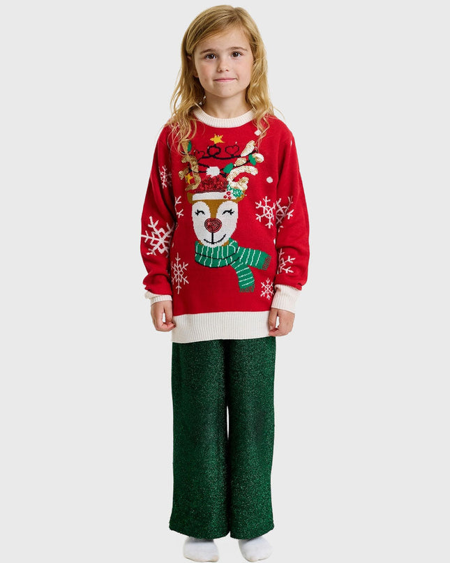 Sweet Reindeer Christmas Sweater - Kids' Edition