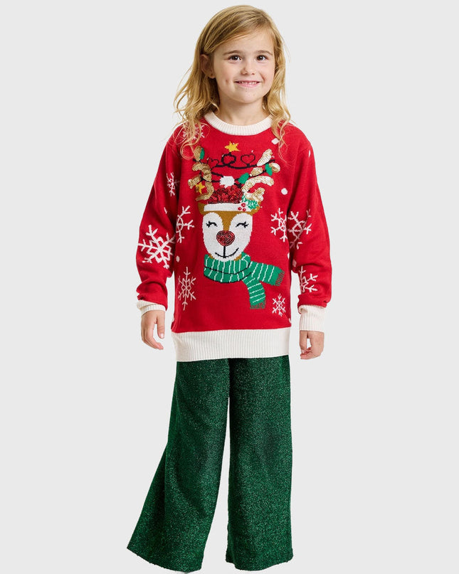Sweet Reindeer Christmas Sweater - Kids' Edition