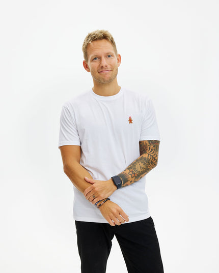 Hvid Julekage T-shirt til Mænd