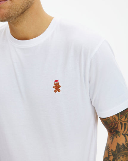 Hvid Julekage T-shirt til Mænd