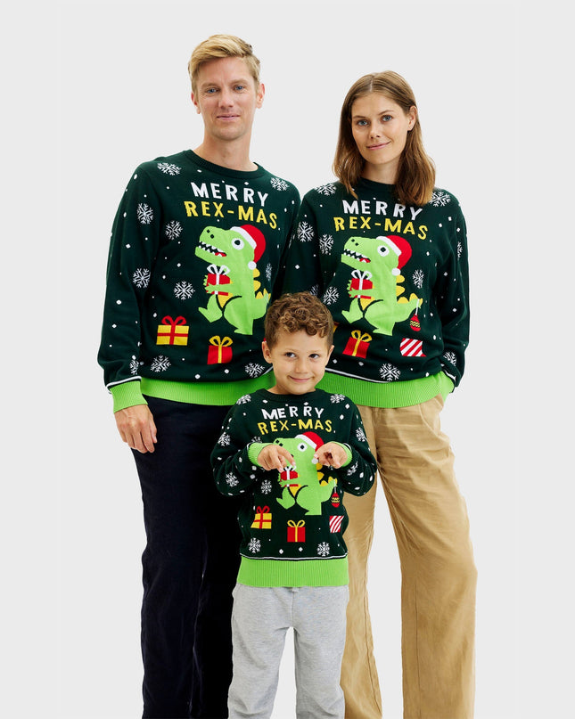 Cute Dino Christmas Sweater for Men