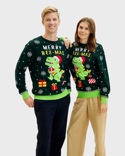 Cute Dino Christmas Sweater - Women