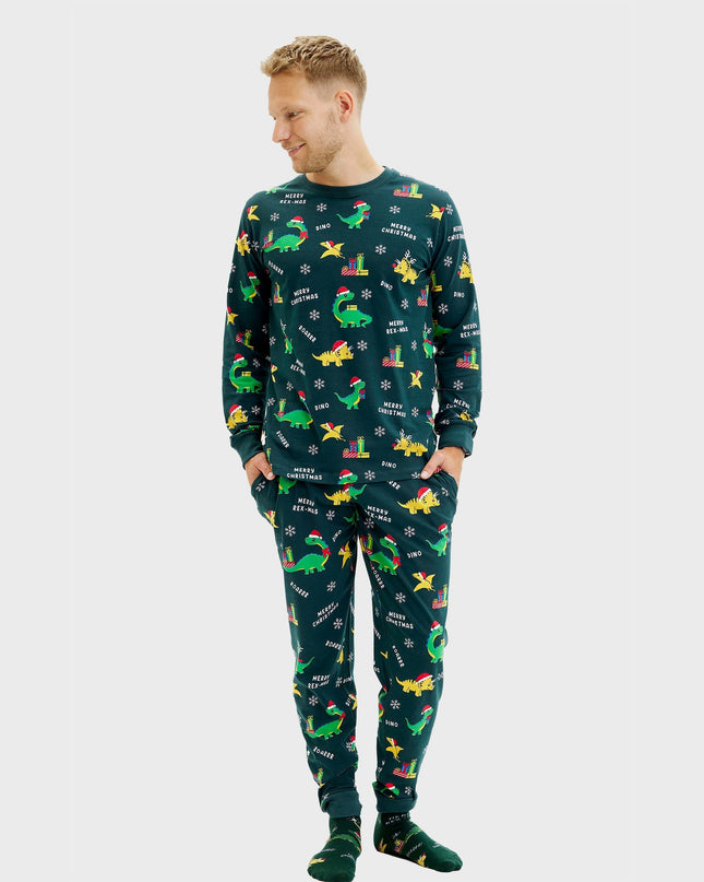 Dino Christmas Pajamas for Men