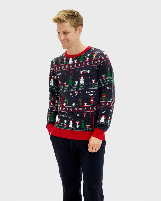 Vintage Gamer Christmas Sweater - Men