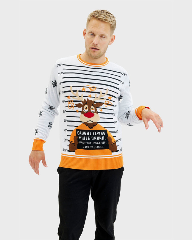 Criminal Rudolph Christmas Sweater for Men - Family Style