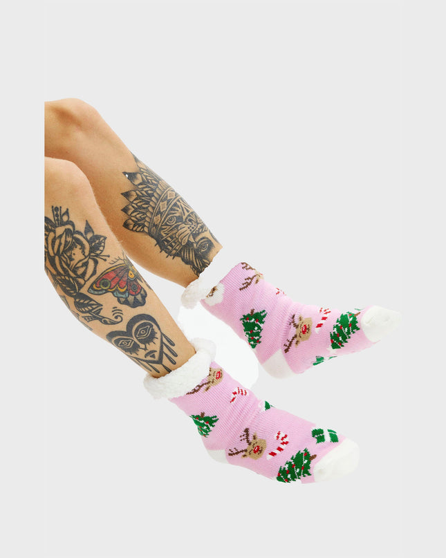 Pink Christmas Socks