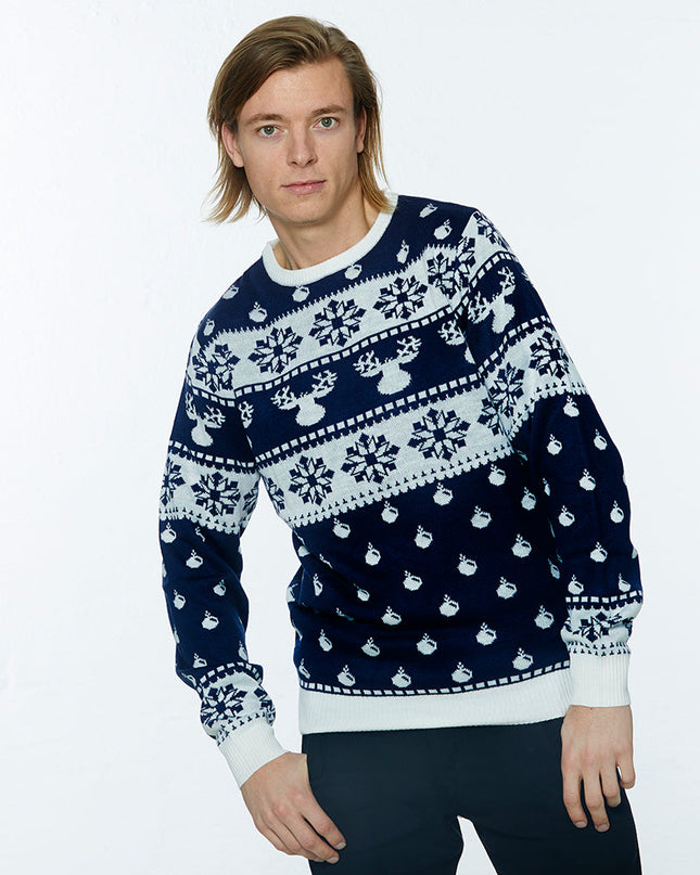 Classic Blue Christmas Sweater for Women