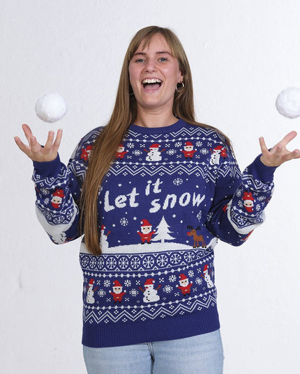 Suéter Navideño Let It Snow - Estilo Femenino para las Fiestas