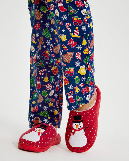 Pantuflas de Muñeco de Nieve para Niños