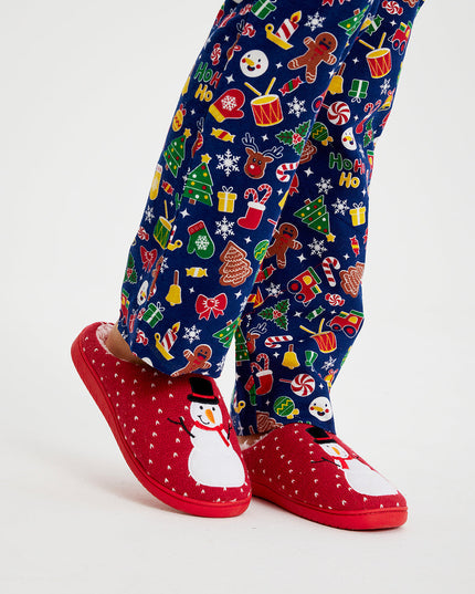 Pantuflas de Muñeco de Nieve para Niños