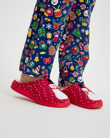 Pantuflas de Muñeco de Nieve para Niños