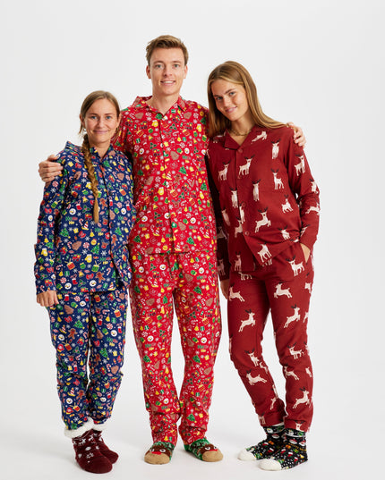 Reindeer Flannel Christmas Pajamas for Men