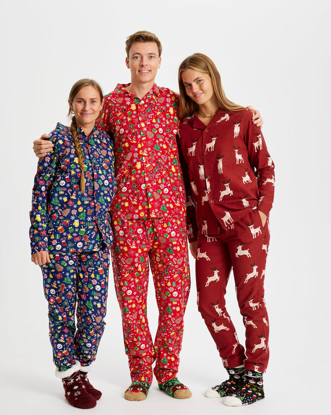 Reindeer Flannel Christmas Pajamas for Men
