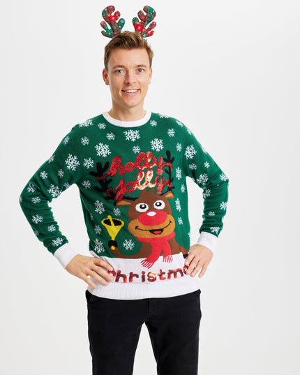 Holly Jolly jule-sweater til mænd