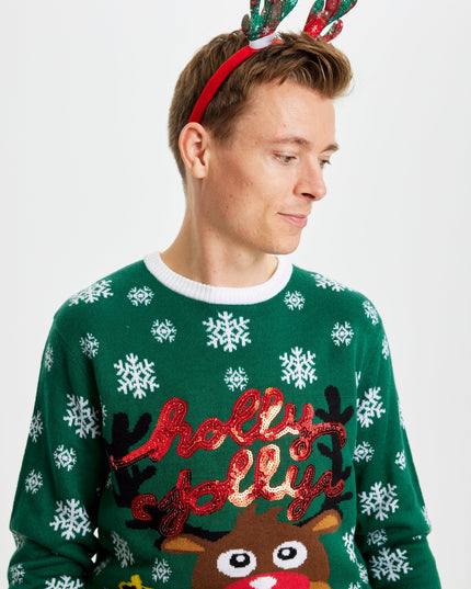 Holly Jolly jule-sweater til mænd