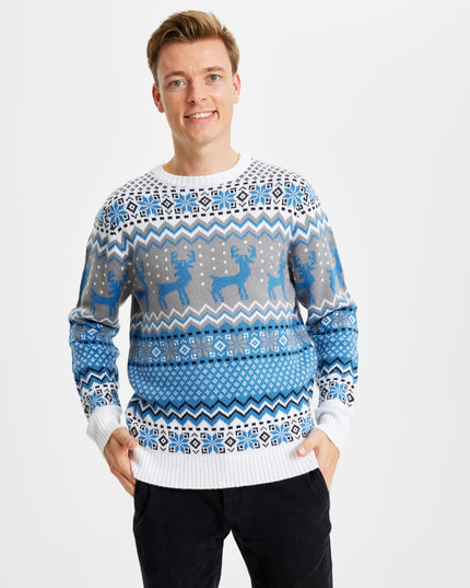 Classic Blue Christmas Sweater for Men