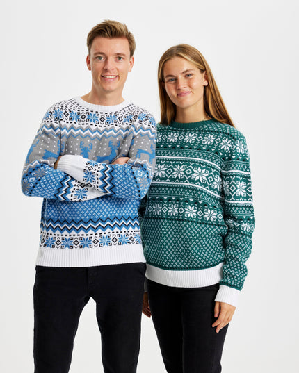 Traditional Green Christmas Sweater for Women