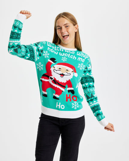 Suéter de Navidad "Watch Me Whip" para Mujeres - Opción Popular