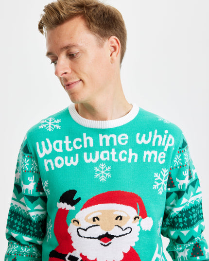 Suéter de Navidad "Watch Me Whip" para Hombres - Opción Popular