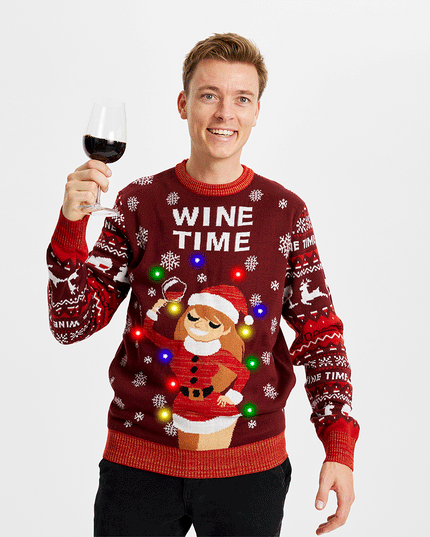 Suéter Navideño Wine Time para Hombres