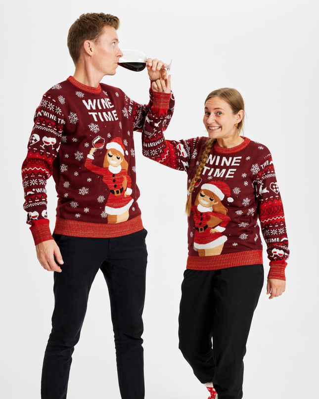 "Wine Time" Christmas Sweater for Men
