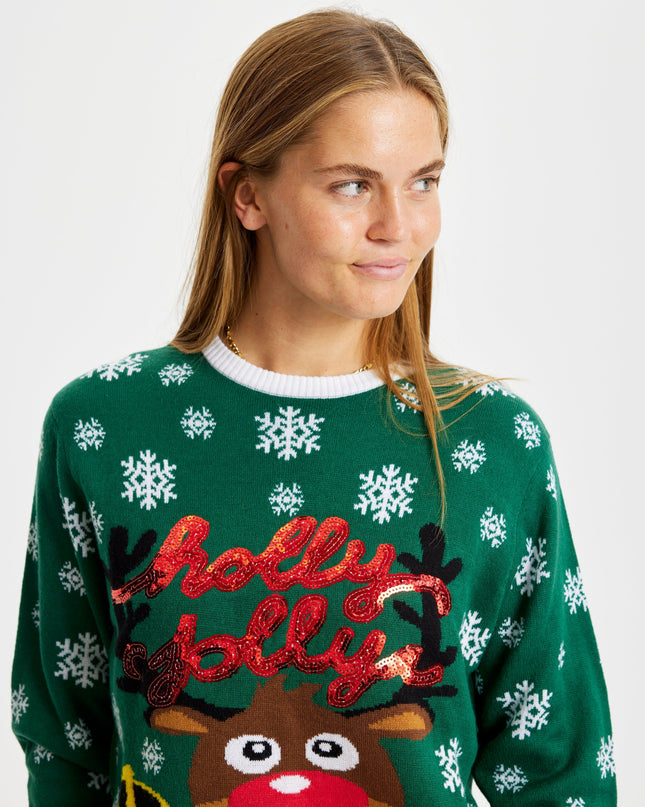 Holly Jolly Christmas Sweater for Women