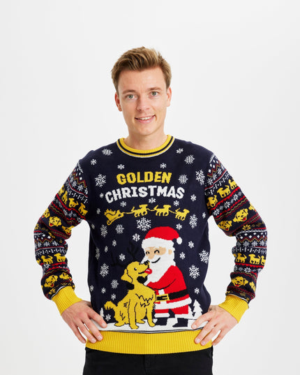 Golden Christmas Sweater for Men
