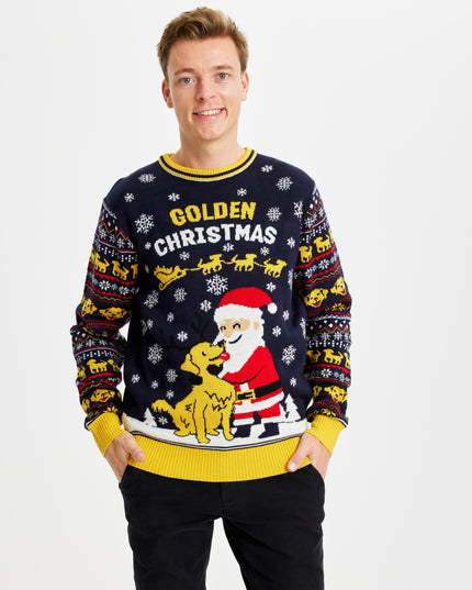 Golden Christmas Sweater for Men