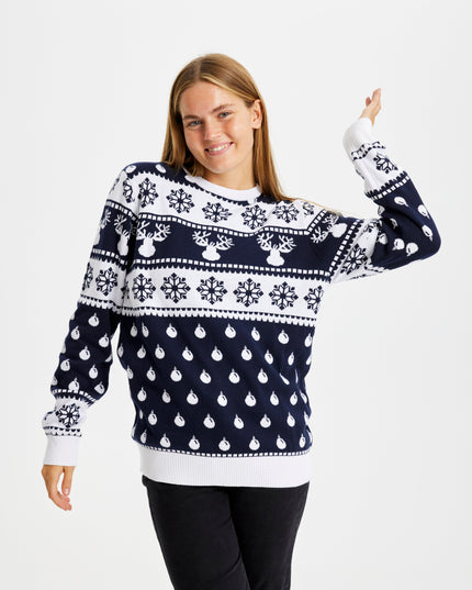 Classic Blue Christmas Sweater for Women