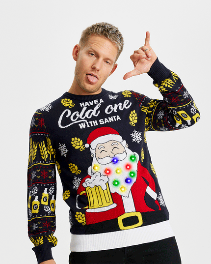 Have a Cold One with Santa Christmas Sweater