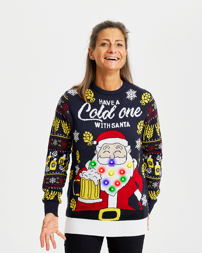 Have A Cold One With Santa Christmas Sweater for Women