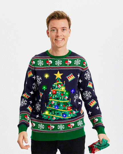 Sparkling Christmas Tree Sweater for Men