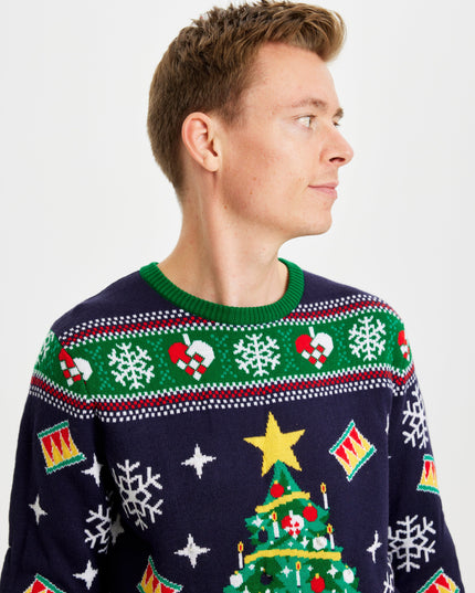 Sparkling Christmas Tree Sweater for Men