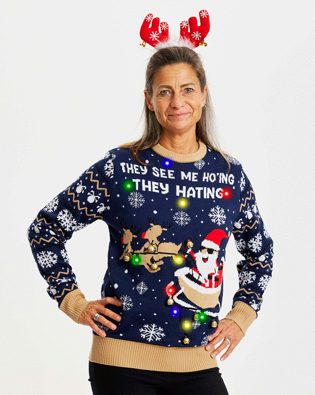 They See Me Ho'ing Sweater for Women - Light-Up Design