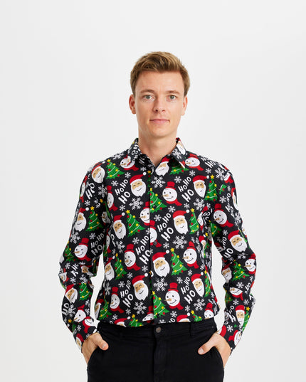 Black Christmas Shirt - Festive Style