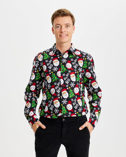 Black Christmas Shirt - Festive Style