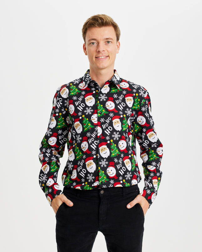 Black Christmas Shirt - Festive Style