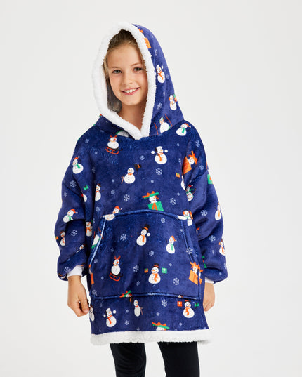 Dreamhoodie Snowman - Blue - Kids