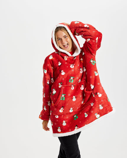 Red Snowman Dreamhoodie - HappyHoodies