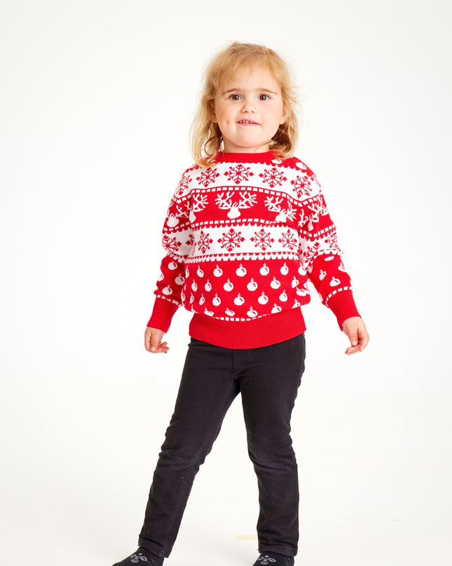 Classic Red Christmas Sweater for Kids - Bestsellers
