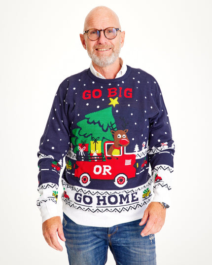 Men's Ugly Christmas Sweater - Go Big or Go Home