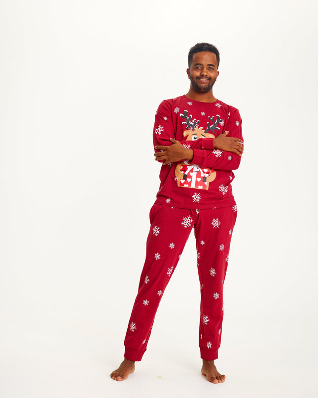 Rudolf's Cute Red Christmas Pajamas for Men