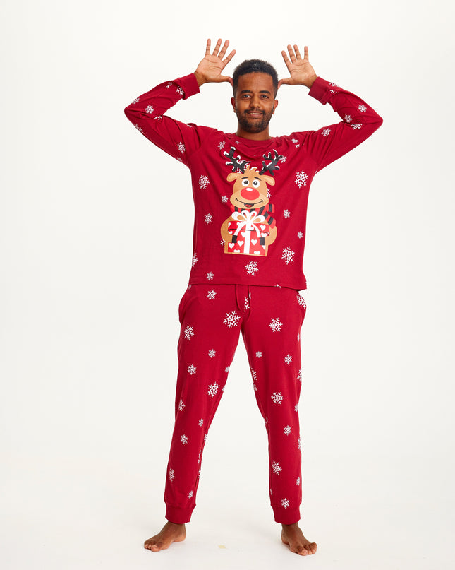 Rudolf's Cute Red Christmas Pajamas for Men