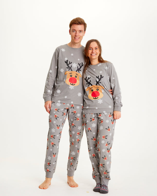 Gray Rudolph Christmas Pajamas for Men
