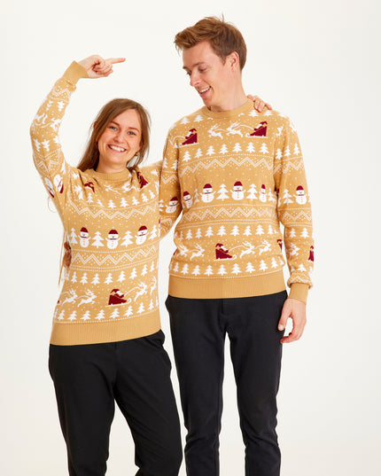 Stylish Beige Christmas Sweater for Women - Bestsellers