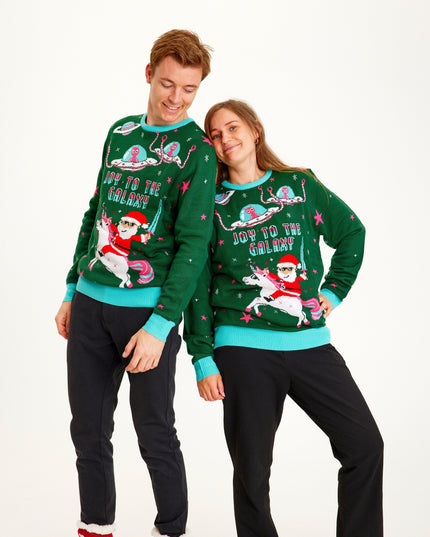 Suéter Alegría para la Galaxia de Navidad para Mujeres