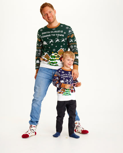 Julemanden kommer til byen sweater til børn