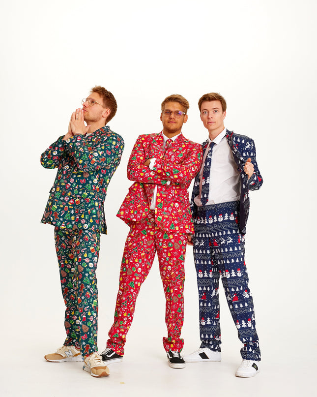 Awesome Green Christmas Suit for Men