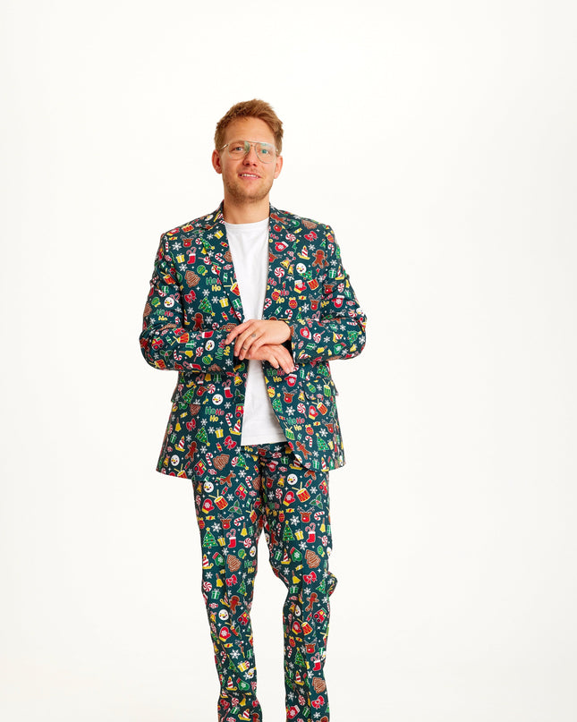 Awesome Green Christmas Suit for Men