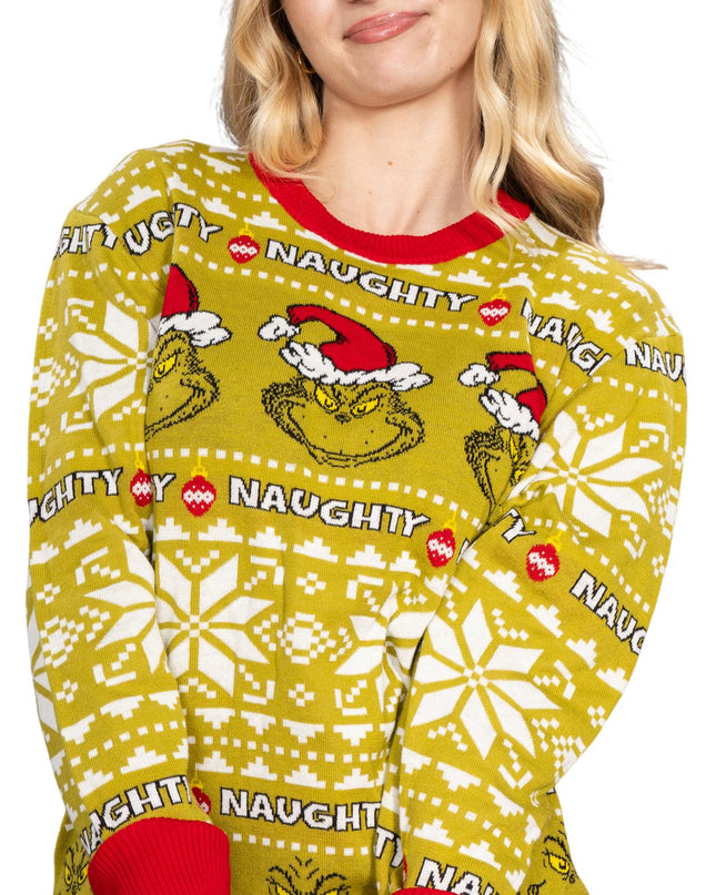 "Naughty" Grinch Ugly Christmas Sweater